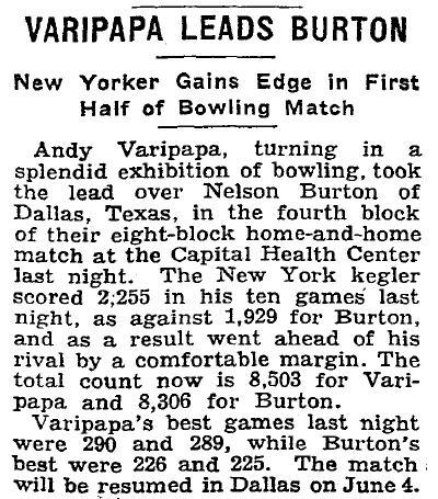 Varipapa Leads Burton - May 28, 1937