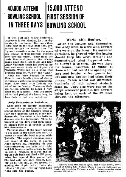 Bowling School - 5 March 1942